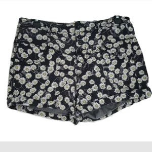 Blackheart Hot Topic High Rise Shorts Floral Skulls Grunge Alt Hipster Size 11